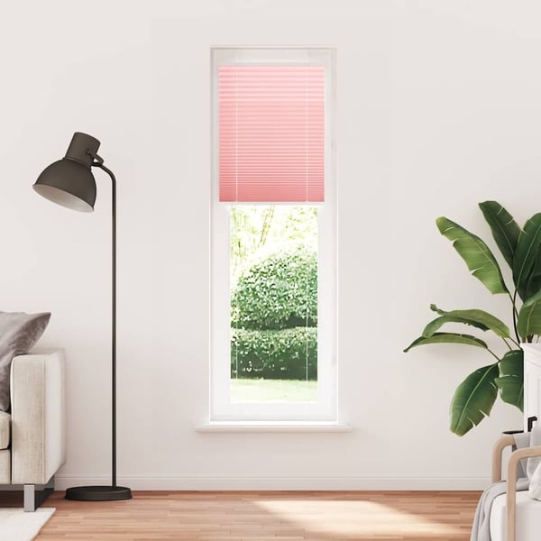 vidaXL Plisségardin Lyserød 60x200 cm Stofbredde 59,4 cm Polyester