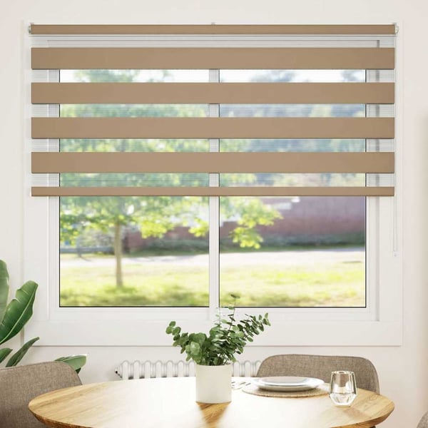vidaXL Sebragardin sandbrun 160x150 cm stoff bredde 155,9 cm polyester