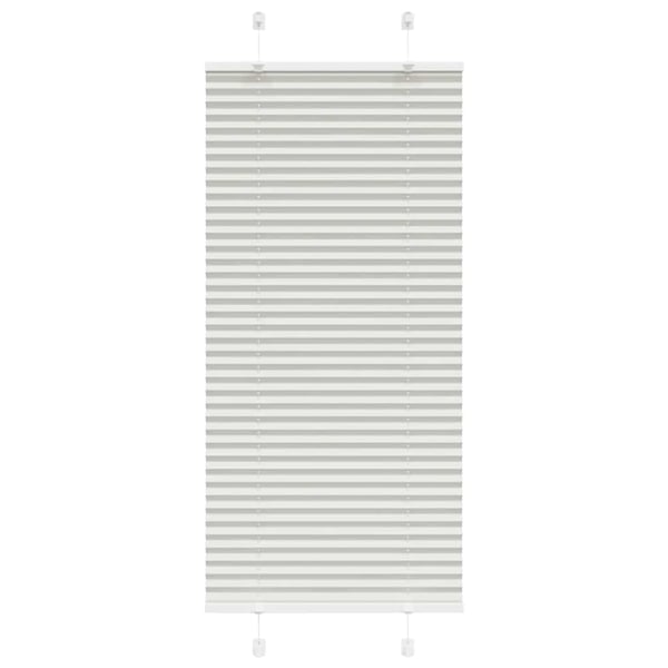 vidaXL plisségardin lys grå 55x150 cm Stoff Bredde 54,4 cm Polyester