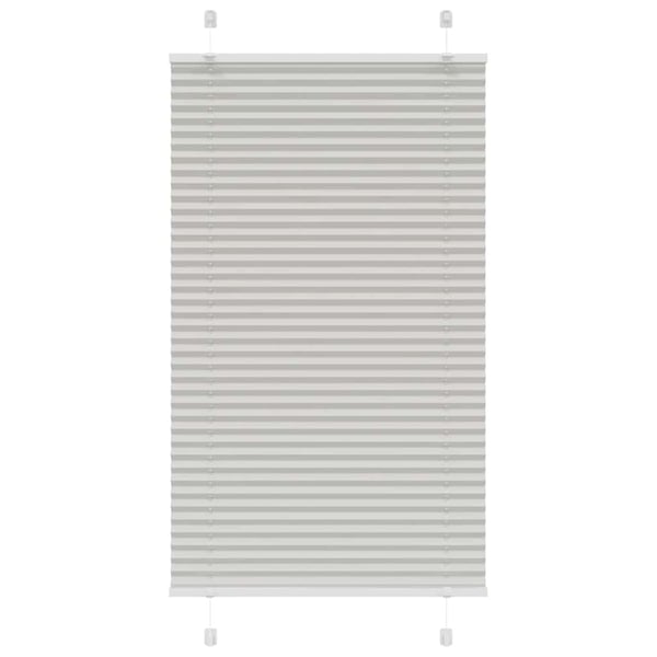 vidaXL plisségardin lys grå 75x150 cm Stoff Bredde 74,4 cm Polyester