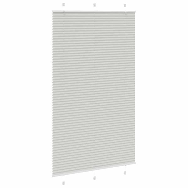 vidaXL Plisségardin Lysegrå 120x200 cm Stofbredde 119,4 cm Polyester