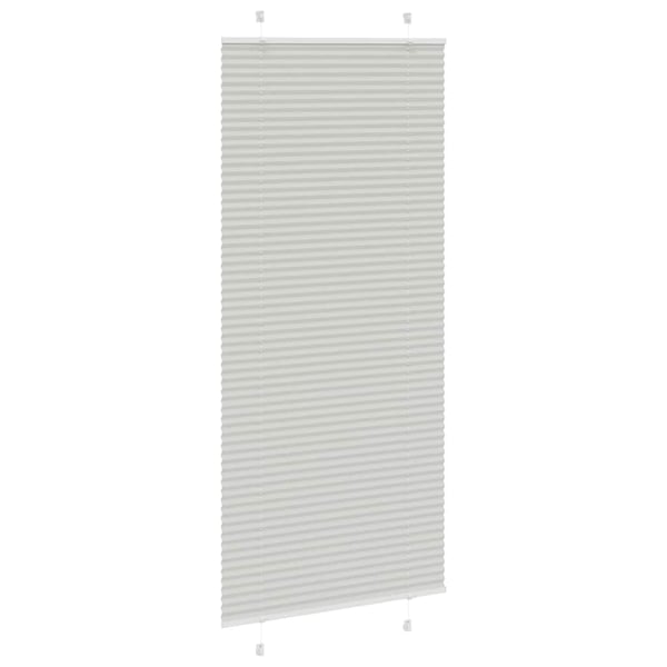 vidaXL plisségardin lys grå 85x200 cm Stoff Bredde 84,4 cm Polyester