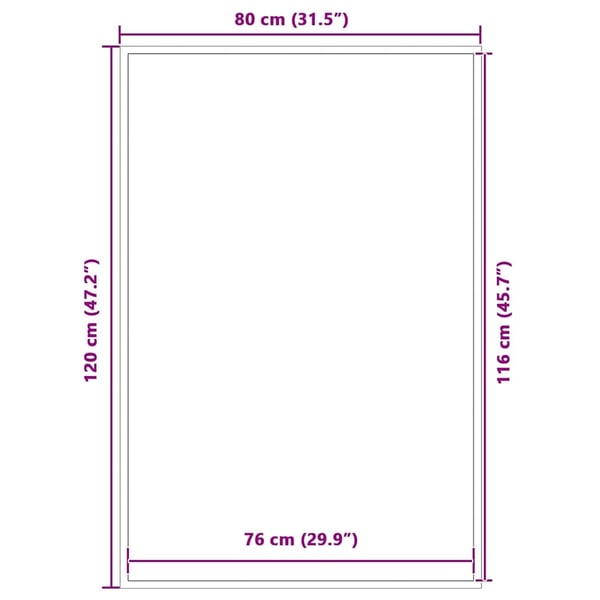 vidaXL Ovimatto musta 80x120 cm