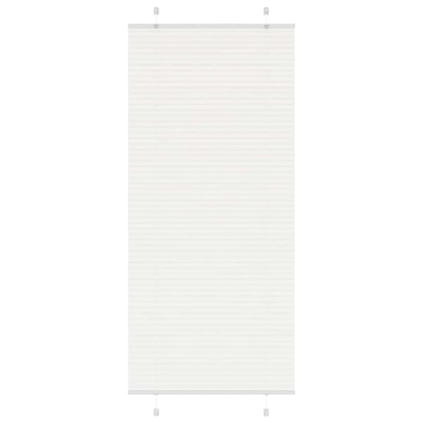 vidaXL plisségardin Hvit 90x200 cm Stoff Bredde 89,4 cm Polyester