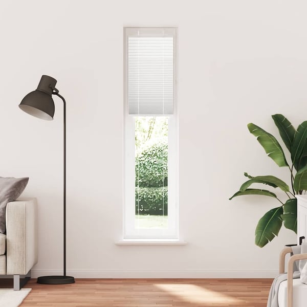vidaXL plisségardin Hvit 40x200 cm Stoff Bredde 39,4 cm Polyester