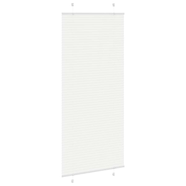vidaXL plisségardin Hvit 100x200 cm Stoff Bredde 99,4 cm Polyester