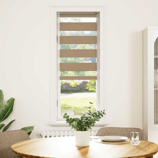 vidaXL Sebragardin sandbrun 45x150 cm stoff bredde 40,9 cm polyester