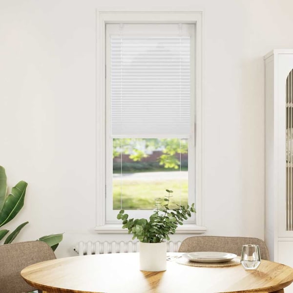vidaXL plisségardin Hvit 45x100 cm Stoff Bredde 44,4 cm Polyester