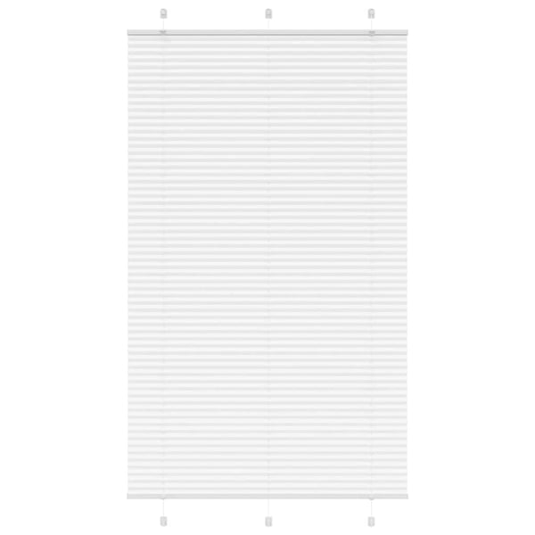 vidaXL Plisségardin Hvid 115x200 cm Stofbredde 114,4 cm Polyester