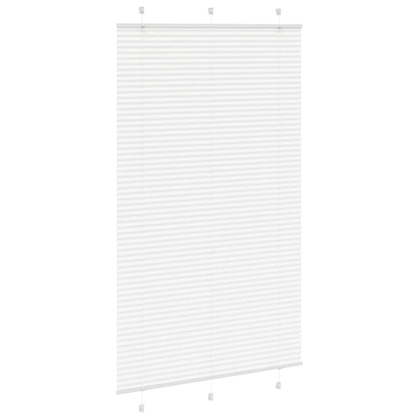 vidaXL plisségardin Hvit 115x200 cm Stoff Bredde 114,4 cm Polyester