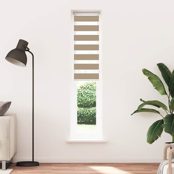 vidaXL Sebragardin sandbrun 45x230 cm stoff bredde 40,9 cm polyester