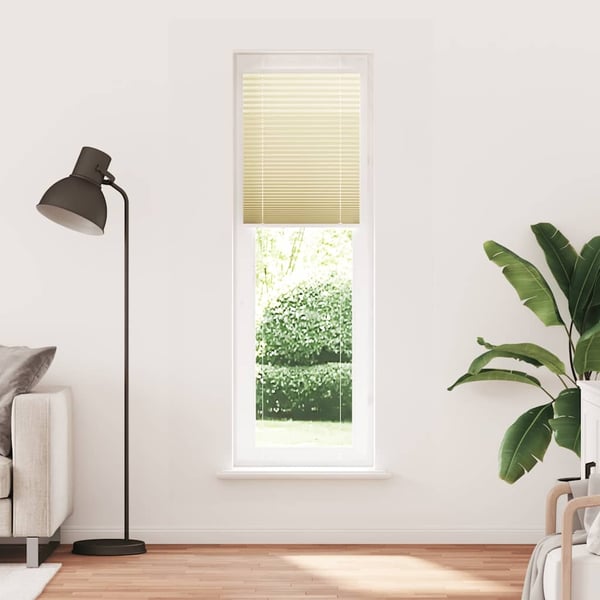 vidaXL plisségardin krem 60x200 cm Stoff Bredde 59,4 cm Polyester