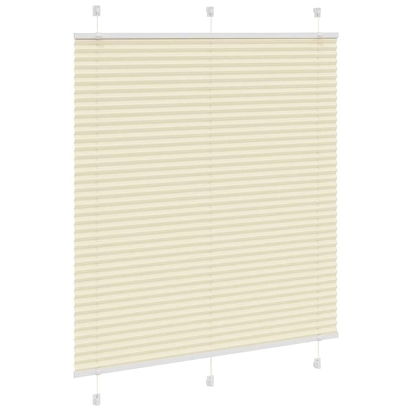 vidaXL Plisségardin krem 120x150 cm Stoffbredde 119,4 cm Polyester