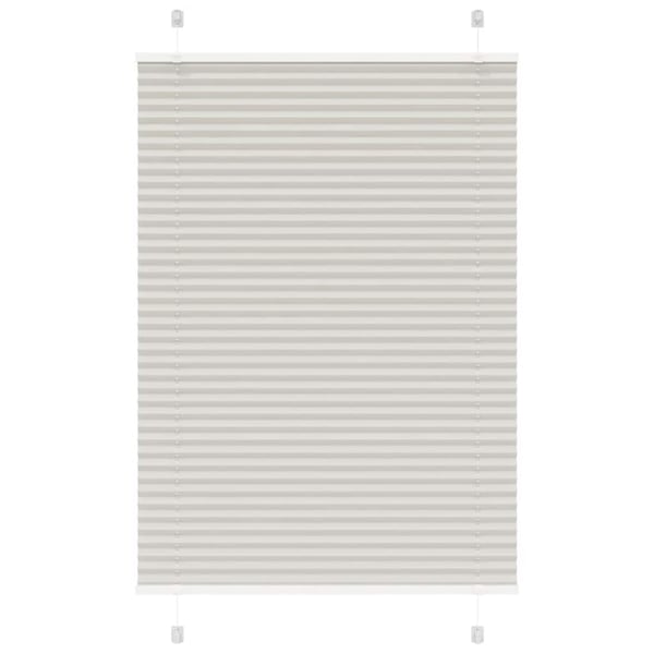 vidaXL Plisségardin Lysegrå 100x100 cm Stofbredde 99,4 cm Polyester