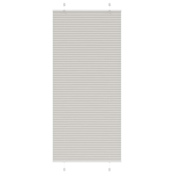 vidaXL plisségardin lys grå 95x200 cm Stoff Bredde 94,4 cm Polyester