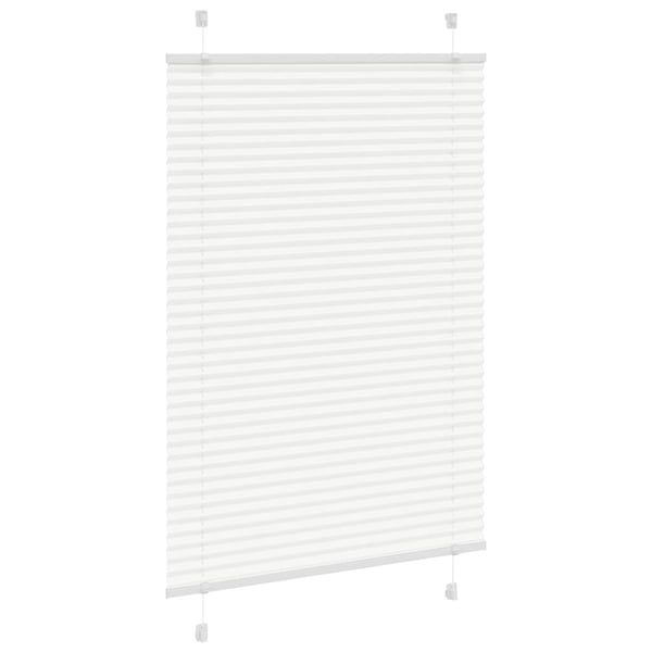 vidaXL Plisségardin Hvid 95x100 cm Stofbredde 94,4 cm Polyester