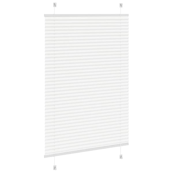 vidaXL Plisségardin Hvid 95x100 cm Stofbredde 94,4 cm Polyester