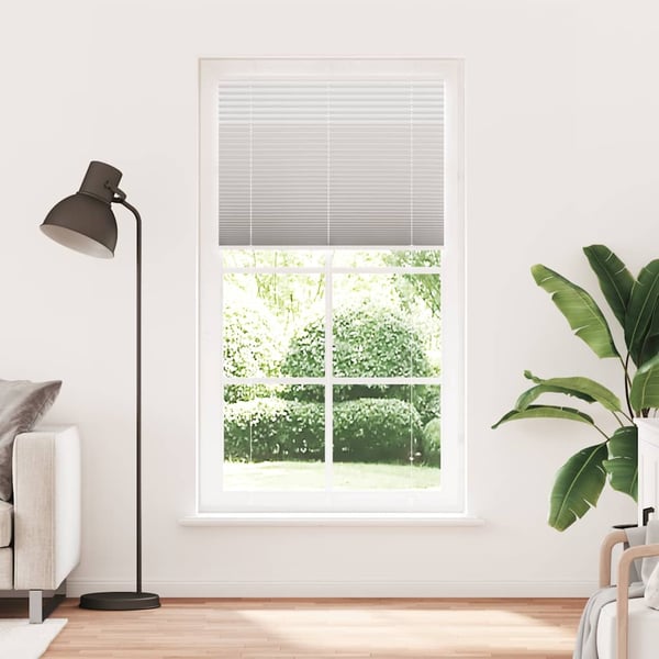 vidaXL Plisségardin Lysegrå 110x200 cm Stofbredde 109,4 cm Polyester