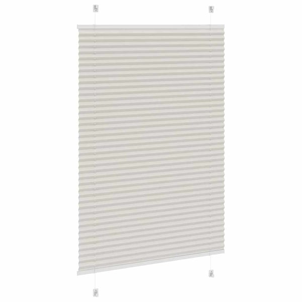 vidaXL plisségardin lys grå 100x150 cm Stoff Bredde 99,4 cm Polyester