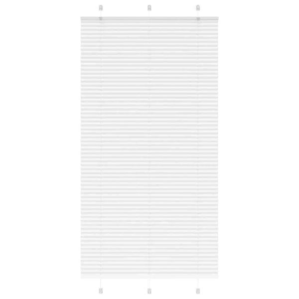 vidaXL plisségardin Hvit 110x200 cm Stoff Bredde 109,4 cm Polyester