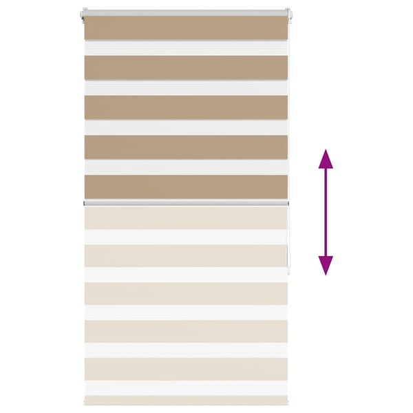 vidaXL zebragardin sandbrun 70x150 cm stofbredde 65,9 cm polyester