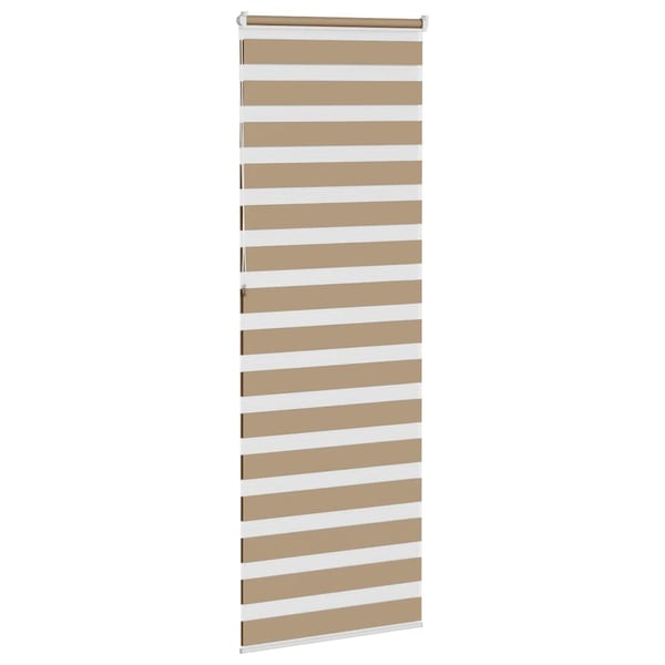 vidaXL Sebragardin sandbrun 90x230 cm stoff bredde 85,9 cm polyester