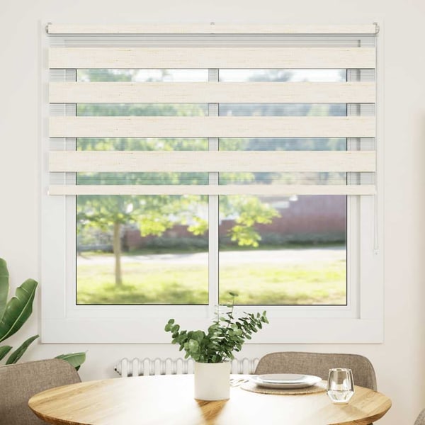 vidaXL Sebragardin marmor beige stoff bredde 140,9 cm polyester