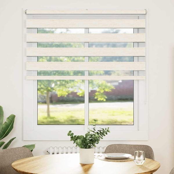 vidaXL Sebragardin marmor beige stoff bredde 115,9 cm polyester