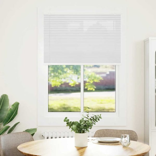 vidaXL plisségardin Hvit 100x100 cm Stoff Bredde 99,4 cm Polyester