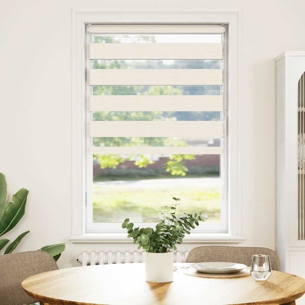 vidaXL zebragardin marmorbeige 80x150 cm stofbredde 75,9 cm polyester