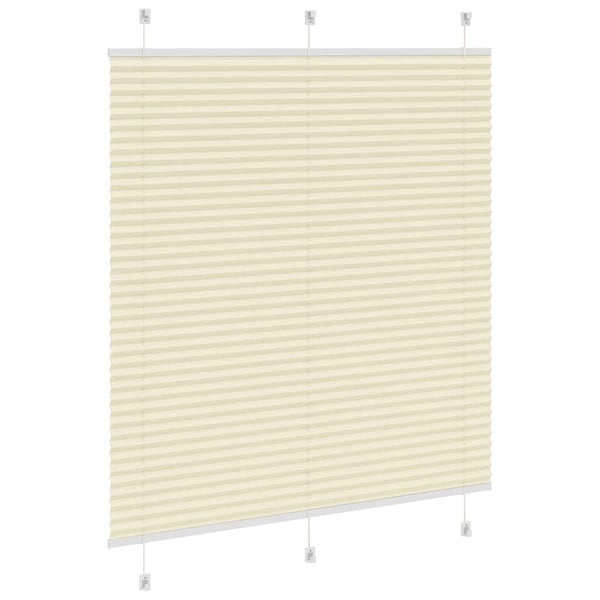 vidaXL Plisségardin krem 115x150 cm Stoffbredde 114,4 cm Polyester