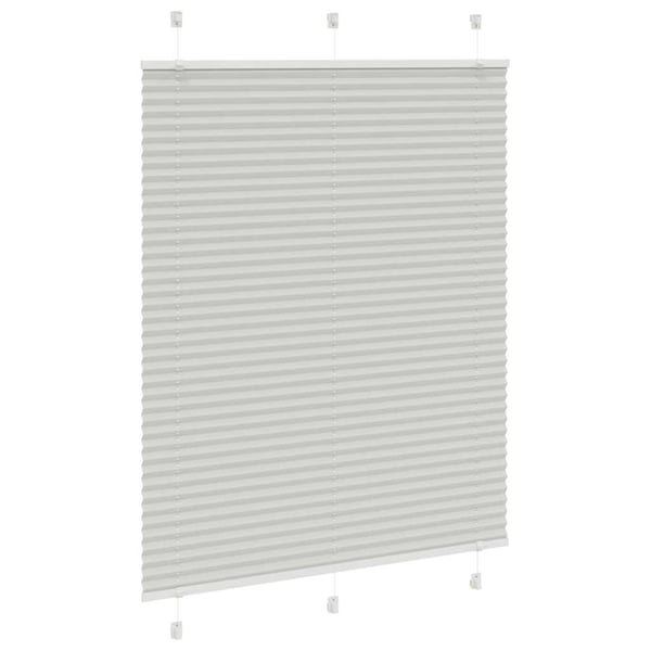 vidaXL Plisségardin Lysegrå 105x100 cm Stofbredde 104,4 cm Polyester