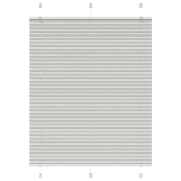 vidaXL Plisségardin Lysegrå 105x100 cm Stofbredde 104,4 cm Polyester