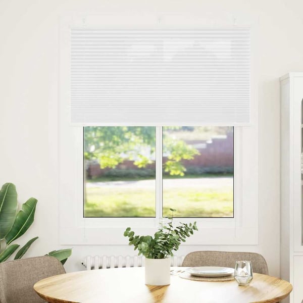 vidaXL plisségardin Hvit 110x100 cm Stoff Bredde 109,4 cm Polyester