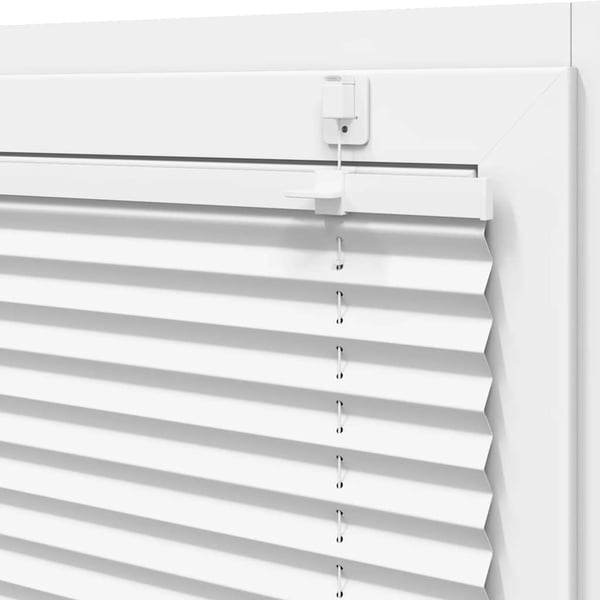 vidaXL plisségardin Hvit 105x200 cm Stoff Bredde 104,4 cm Polyester