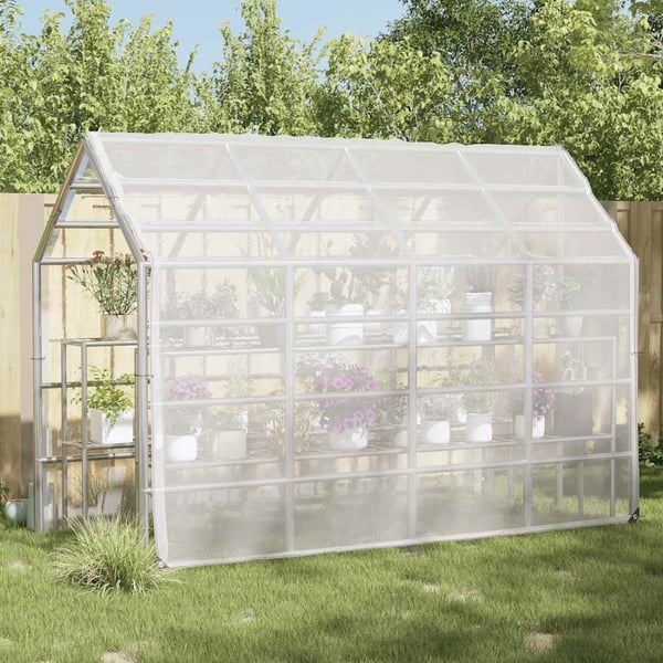 vidaXL Kasvinsuoja silmukoilla 3x6 m polyeteeni