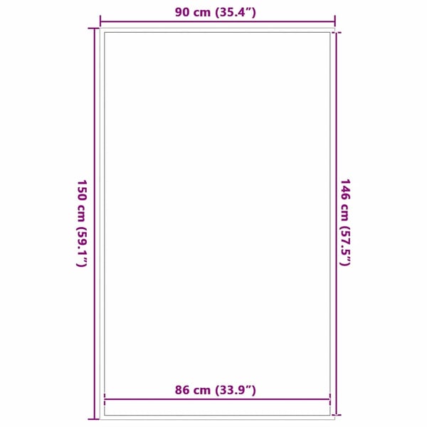 vidaXL Dørmatte Antrasitt 90x150 cm