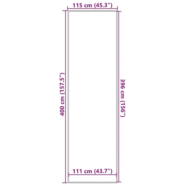 vidaXL Dørmatte Antrasitt 115x400 cm