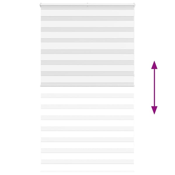 vidaXL Sebragardin hvit 125x230 cm stoff bredde 120,9 cm polyester