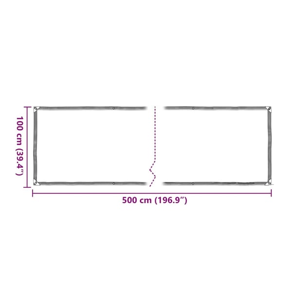 vidaXL Plantetrekk med maljer 1x5 m polyetylen