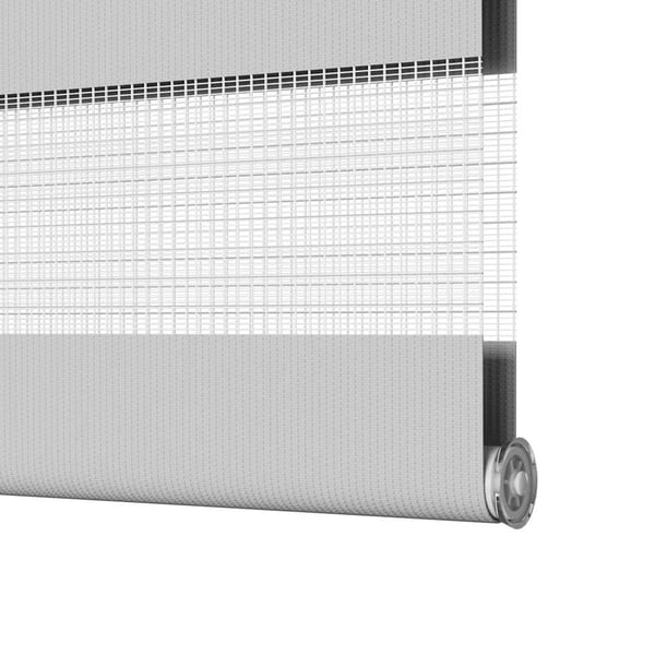 vidaXL Sebragardin lysegrå 95x200 cm stoff bredde 90,9 cm polyester