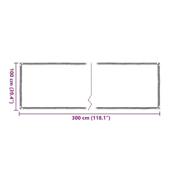 vidaXL Plantetrekk med maljer 1x3 m polyetylen