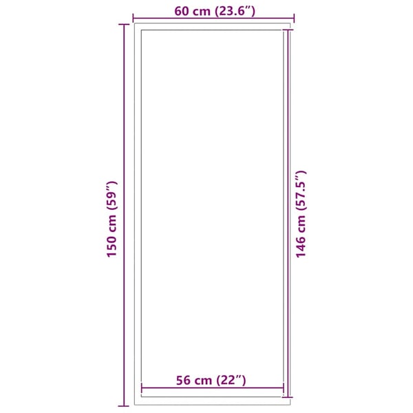 vidaXL Dørmatte Brun 60x150 cm