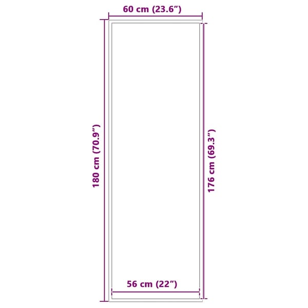 vidaXL Dørmatte Antrasitt 60x180 cm