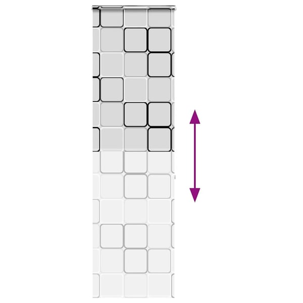vidaXL Dusjrullgardin med kassett 80x240 cm Stoffbredde 76 cm