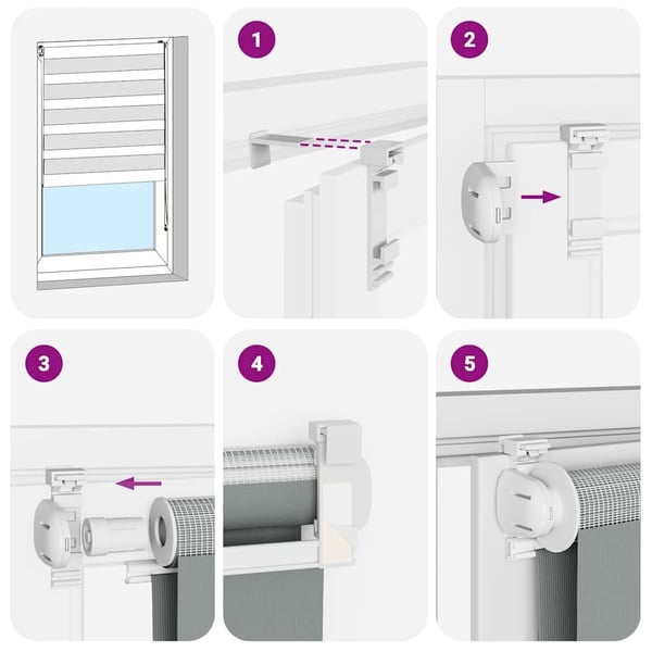 vidaXL Sebragardin lysegrå 110x150 cm stoff bredde 105,9 cm polyester