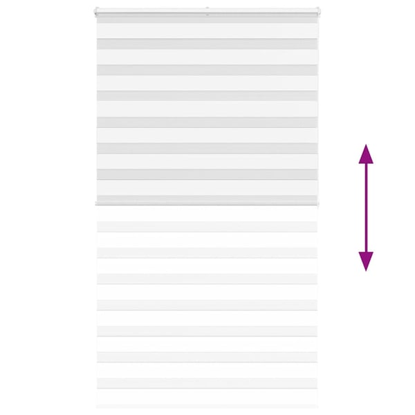 vidaXL Sebragardin hvit 135x200 cm stoff bredde 130,9 cm polyester
