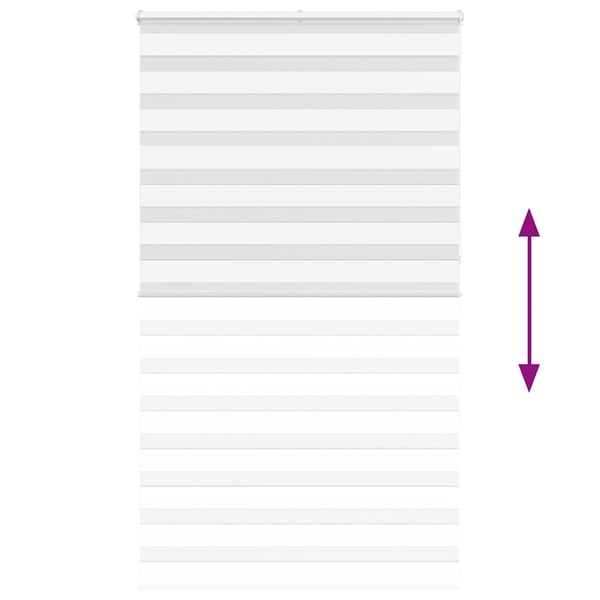 vidaXL Sebragardin hvit 135x230 cm stoff bredde 130,9 cm polyester