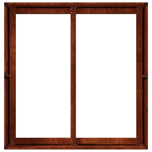 vidaXL Plantekasse rust 80x80x40 cm forvitringsstål
