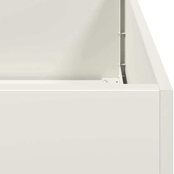 vidaXL plantekasse hvid 40x80x40 cm koldvalset stål